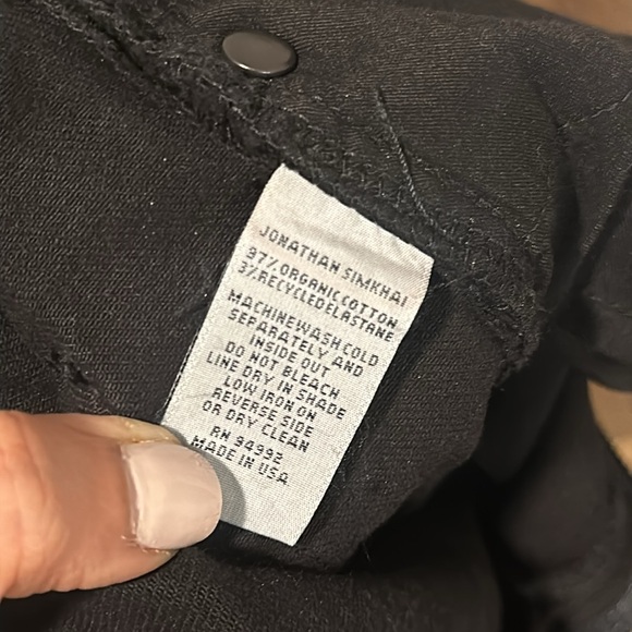 Jonathan Simkhai River High-Rise Two-Tone Stretch Straight-Leg Jeans - Picture 5 of 5